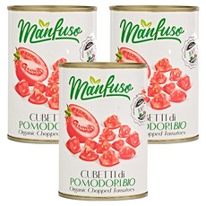 Manfuso 切丁番茄罐頭, 3個, 400g