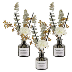 SC優選 植物精油綠植乾花香薰擺件無火香薰, 英梨小蒼蘭, 50ml, 3件
