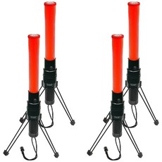 MIREU 三功能三腳架 LED 螢光棒, 紅色, 4個