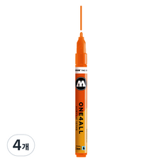 MOLOTOW ONE4ALL 壓克力麥克筆 2mm 127HS 085 dare orange, 4個, 1 種顏色