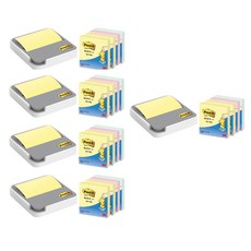 쓰리엠 포스트잇 팝업 엣지 디스펜서 W + 리필패드 4p, 혼합 색상, 5세트