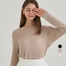 afinar 寬鬆船型領針織衫