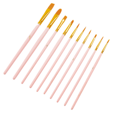 Simple Line 水彩畫筆組 粉紅色, 1套, 10種