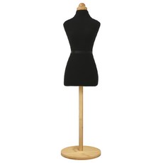 Madame Made Gabon 配飾展示女迷你模特基本款 + 木質日期迷你腳凳, 1套, 黑色的