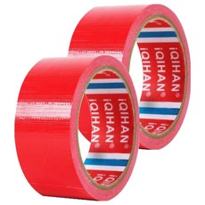 iQIHAN 다다 고점도 강력 면 테이프 50mm x 20m, 적색, 2개