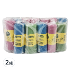 環保垃圾袋 B062 小(48 x 62cm) 顏色隨機, 24捲, 15L, 2組