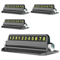 小麥購物 可隱藏臨時停車牌 Y212, 黑色, 4個