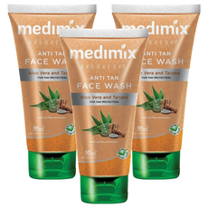 Medimix 阿育吠陀草本抗曬洗面乳 含蘆薈和塔納卡 適用於曬後保護, 150ml, 3條