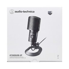 audio-technica 鐵三角 形指向型電容式USB麥克風 原廠保固 375g, AT2020USB-XP, 黑色