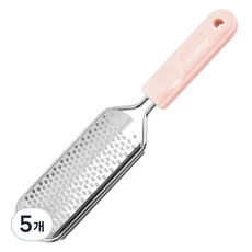 리빙포켓 부드러운 발뒷꿈치 각질 제거기 핑크, 150g, 5개, 1개입