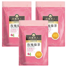 台灣茶人 正能量系列 玫瑰綠茶 Set 25, 綠茶與玫瑰的馥郁香氣，自家生產烘製茶葉而成, 2g, 25包, 3袋