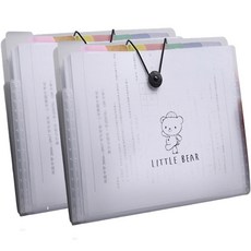 City 文件檔案收納盒 12格, 2個, 小熊