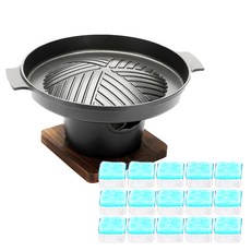 노뉴 미니화로 NONEW-MB1100 더블 + 에탄올 고체연료 30g x 15p 세트, 22 x 22 x 2.8 cm, 1개