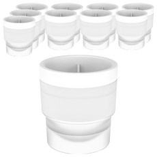 HappiMood 威士忌大冰塊模具 冰球製作器, 10個, 白色