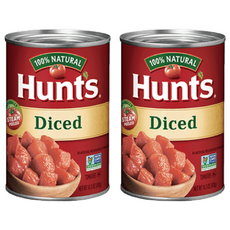 Hunt's 切丁蕃茄 非基改自然熟成加州蕃茄製作 適用於各種蕃茄料理, 411g, 2罐