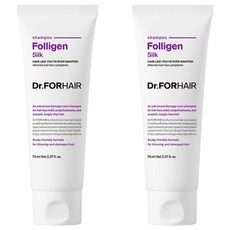 Dr.FORHAIR Folligen絲綢蛋白洗髮精, 2個, 70ml