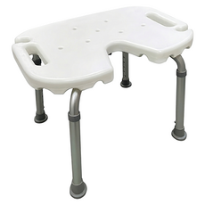 Fullicon 護立康 U行無背洗澡椅, 白色 + 銀色, 1個