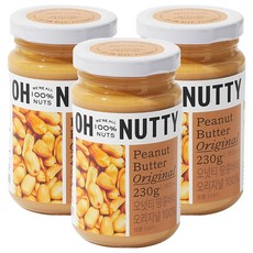 오넛티 100% 땅콩버터 오리지널, 230g, 3개
