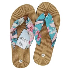 ARELO 花調女拖鞋, 水藍色, 36