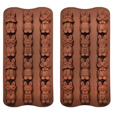 12格兔子矽膠模具, 單一顏色, 2個