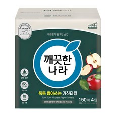 KLEANNARA 抽取式廚房紙巾 150張, 4盒, 1組