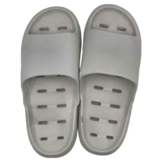 厚底排水拖鞋 PVC材質 高彈柔軟 速乾, 42~43(27cm), 灰色, 1雙