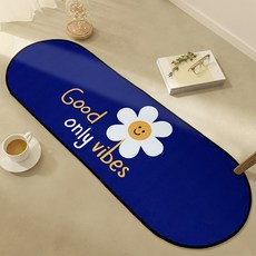 비욘드리빙 굿필링 도톰한 미끄럼방지 패브릭 발매트 8mm, 데이지 Good only vibes