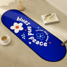 Beyond Living Good feeling 加厚防滑布料地墊 8mm, 彩色 blues and peace