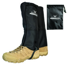 Roope 롱 쉴드 스패츠 좌 + 우 + 파우치 세트, 블랙