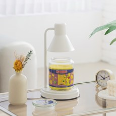 하리보 자캔들 + 플레인 캔들워머 + 전구 2p 세트, 화이트, 레몬프루츠