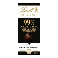 Lindt 瑞士蓮 極醇系列 99%巧克力片, 50g, 1片