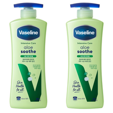 바세린 인텐시브 케어 알로에 수드 바디로션, 400ml, 2개