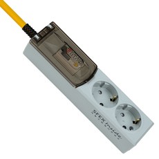 韓國 LUNEX ELB過載斷電2插式延長線 SHM-NJCDG-16A2, 2m, 1個, 灰色