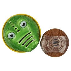 FushanKodo 富山香堂 Q萌納福限定動物香爐組 + 艾檀補充包 30片, 大眼鱷魚 綠色