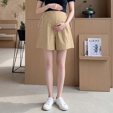INFIOUS 鬆緊抽繩舒適涼爽孕婦短褲 I263-0333