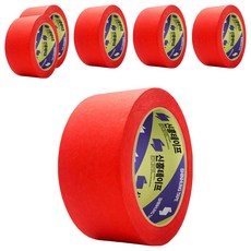 신흥테이프 마스킹 테이프 빨강 48mm x 40m, 6개