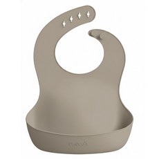 MODU'I BLUEMAMA 幼兒鉑金矽膠圍兜二代 尺寸29.4x21.7cm 耐熱-40°C~250°C 適用年齡6個月以上, 摩卡, 1件, 1個