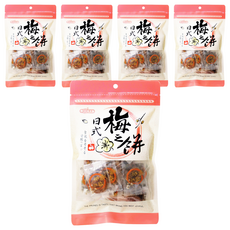 惠香食品 日式梅之餅, 無籽濕潤梅肉 果肉Q軟 口味微鹹微酸不死鹹, 100g, 5包