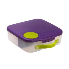 b.box 野餐便當盒，可放沙拉或水果，托盤含凝膠冷卻包，有助於保持食物新鮮, 葡萄紫, 1個