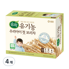 순작 유기농 우리아이 첫 보리차, 160g, 20개입, 4개