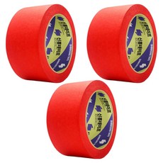 신흥테이프 마스킹테이프 빨강 48mm x 40m, 3개