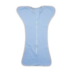 OhBabyLying 春秋薄款蝶形包巾 A04.粉藍色 M號 100%棉