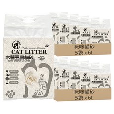 咪咪貓砂 木薯豆腐貓砂, 6L, 10袋, 原味奶香
