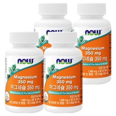 나우푸드 마그네슘 350mg, 60정, 4개