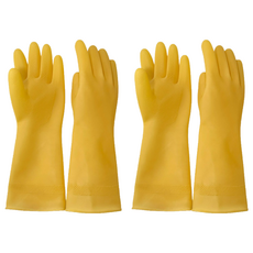 喜常來 高級橡膠手套, 22.86 x 35.56cm, 黃色400型, 2雙