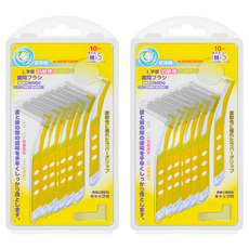 Mr.GOOD TOOTH 固特齒 L型牙間刷 黃 M ID09, 1.2mm, 10支, 2組