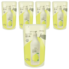 US baby 優生 植淨奶瓶清潔劑 補充包 清新西柚, 植物油精煉, 泡沫少, 好沖洗, pH5.5, 含蘆薈護手成分, 900ml, 5包