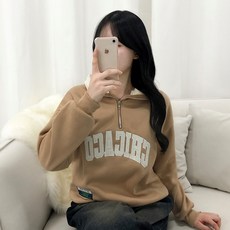 피어니스트 시카고 반집업 배색카라 맨투맨