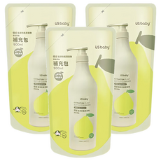 US baby 優生 植淨奶瓶清潔劑 補充包 清新西柚, 植物油精煉, 泡沫少, 好沖洗, pH5.5, 含蘆薈護手成分, 900ml, 3包