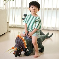 컬러룬 쥬라기 라이더 승용완구 트리케라톱스, 혼합 색상, 1개